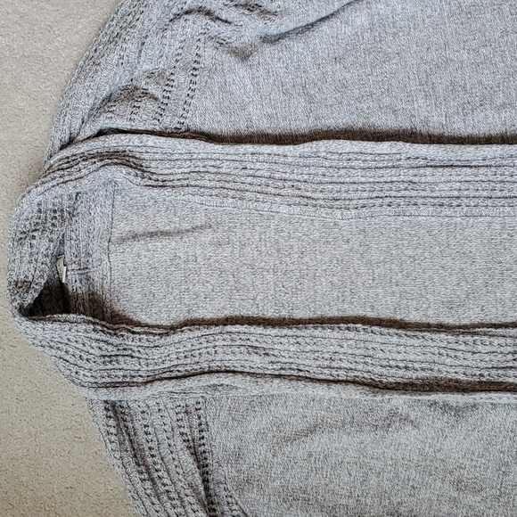 Sonoma Light Gray Cable Sleeve Open Cardigan, Size XLP - Picture 2 of 3